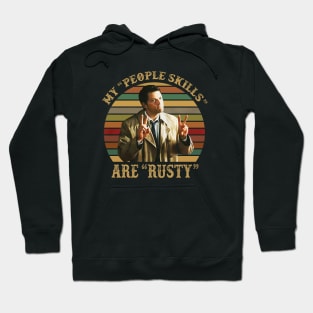 Castiel Supernatural My People Skills Are Rusty Retro Vintage Hoodie